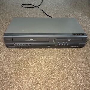 Magnavox MWD2205 DVD VCR Combo Player Silver 4-Head VHS Hi-Fi Vintage Untested